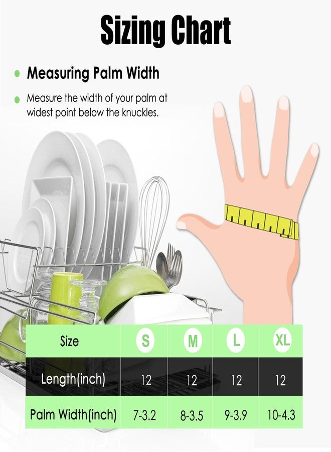 IUCGE Rubber gloves dishwashing for Kitchen 3 Pairs,Cleaning gloves for Household dish gloves,Reuseable.(M,Multicolor) - Image 2
